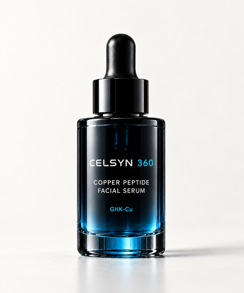 CELSYN 360 Copper Peptide Facial Serum bottle, front view